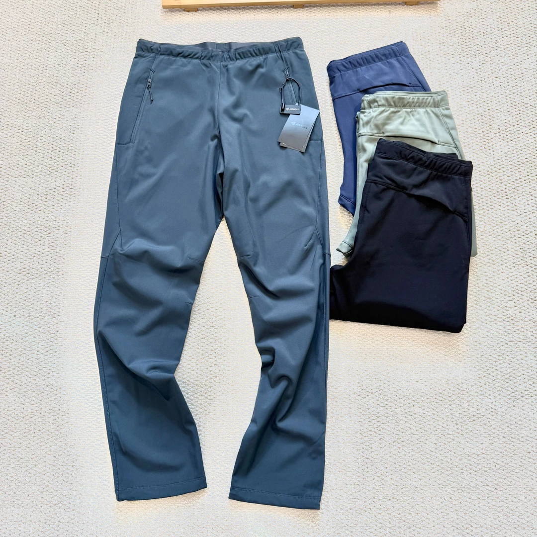 户外城市机能软壳裤加薄绒秋冬款男士3D立体剪裁防风休闲速干弹力