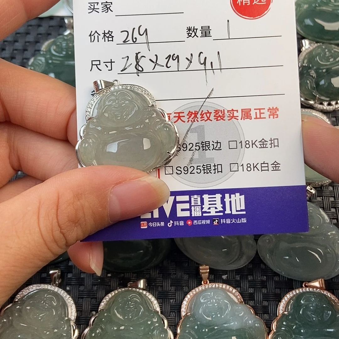 翡翠银S925镶嵌颈饰