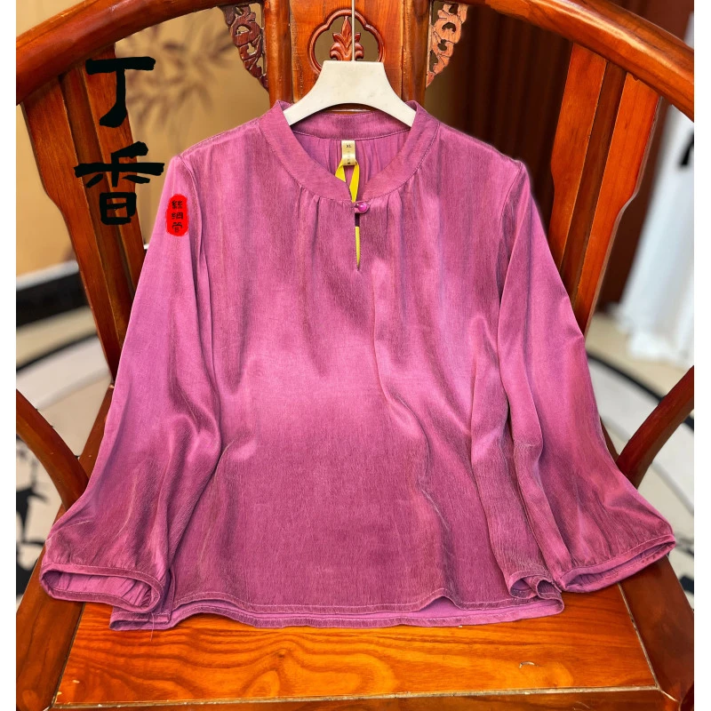 284高端新款时尚高级重磅花萝轻奢小衫