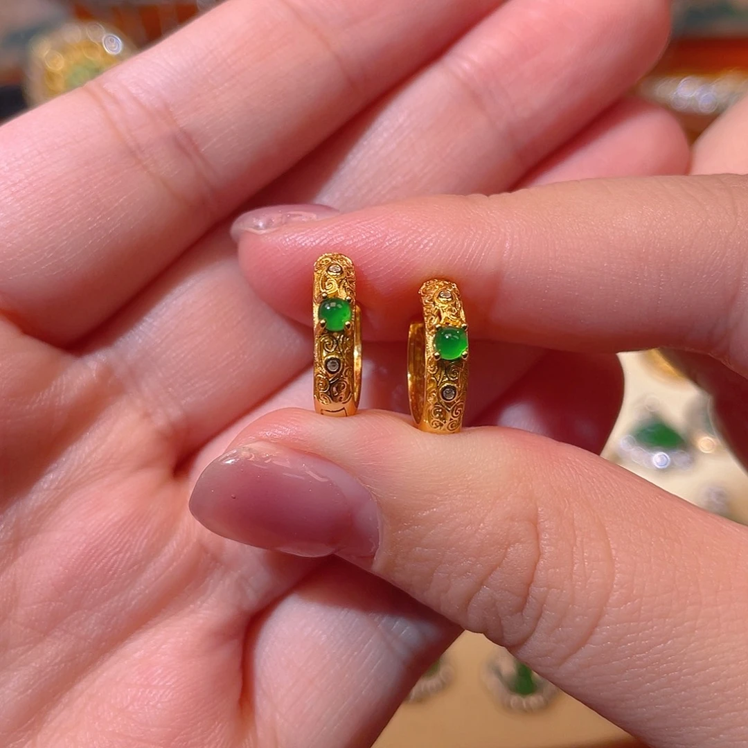 吊坠(不含链)银S925镶嵌翡翠