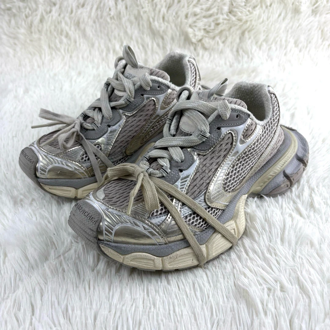 95新 Balenciaga/巴黎世家 3XL香槟色老爹鞋38码原盒