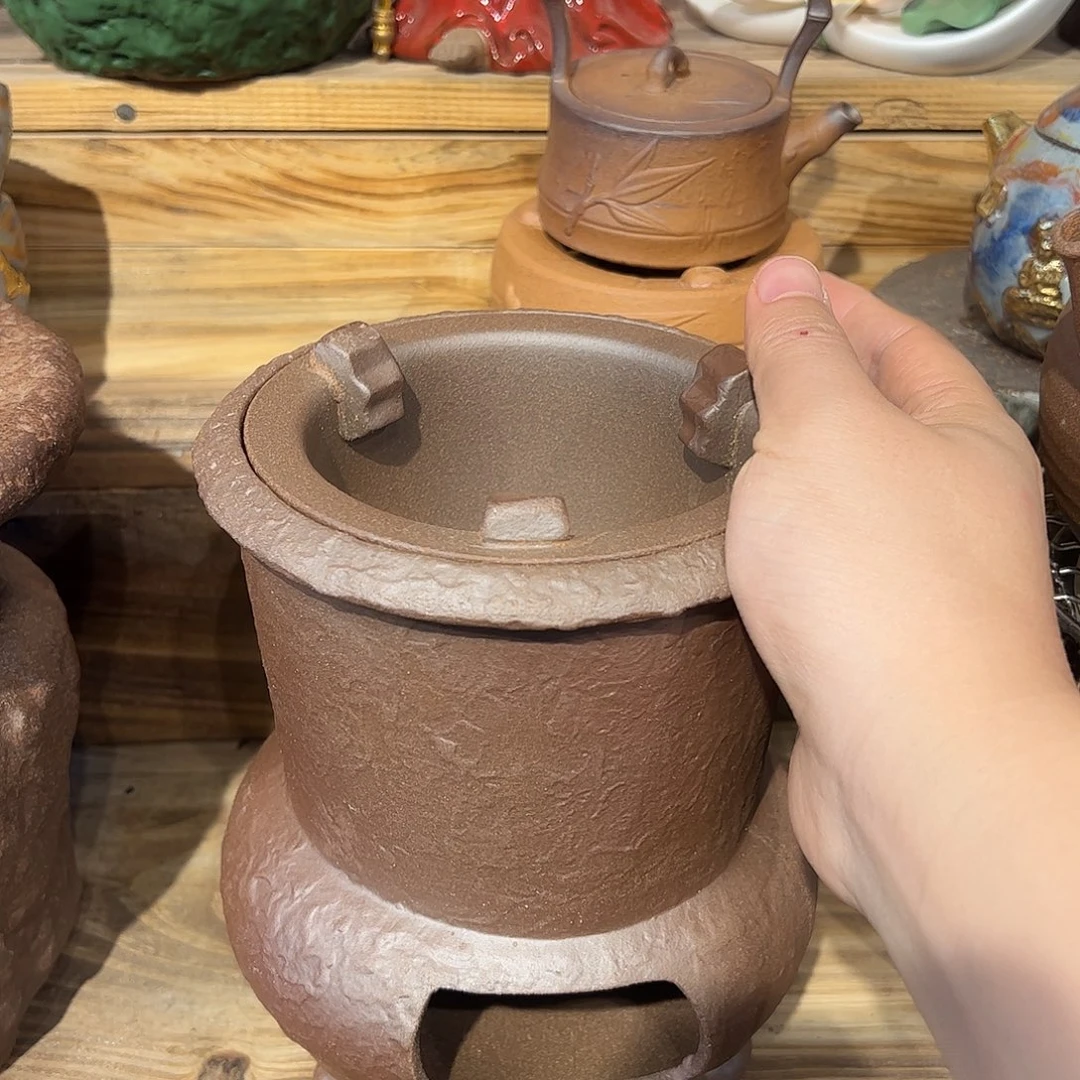可以养的粗陶原矿老岩泥茶器