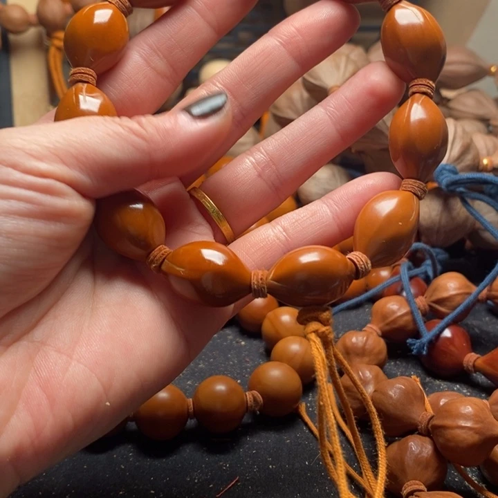 橄榄核手串/手链1.5红油