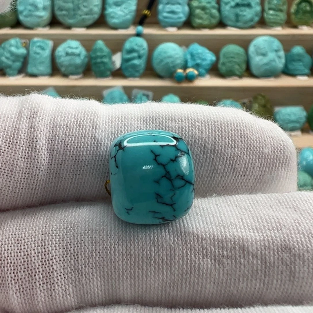 未镶嵌绿松石老型珠14x12.1mm