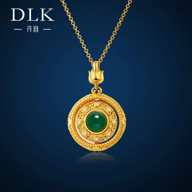 金玉满堂锆石点缀时尚镂空转动葫芦项链项链女款