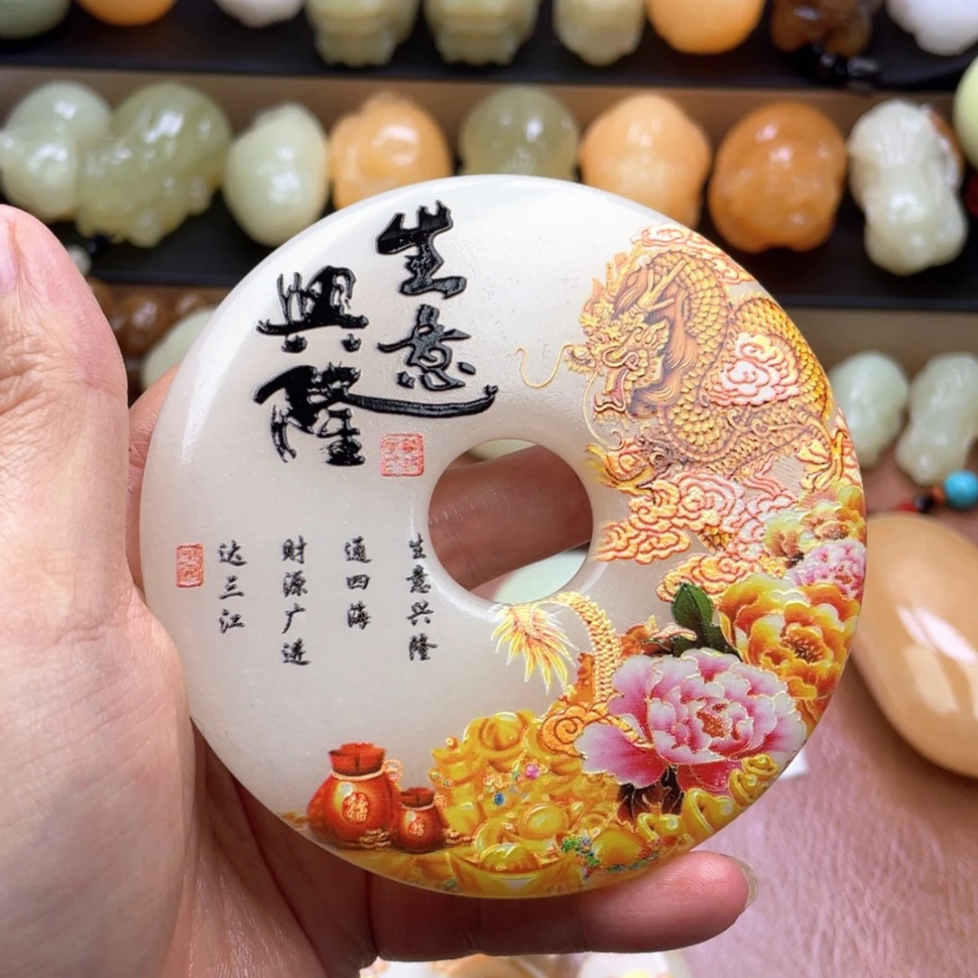 石材天然古青石手把件
