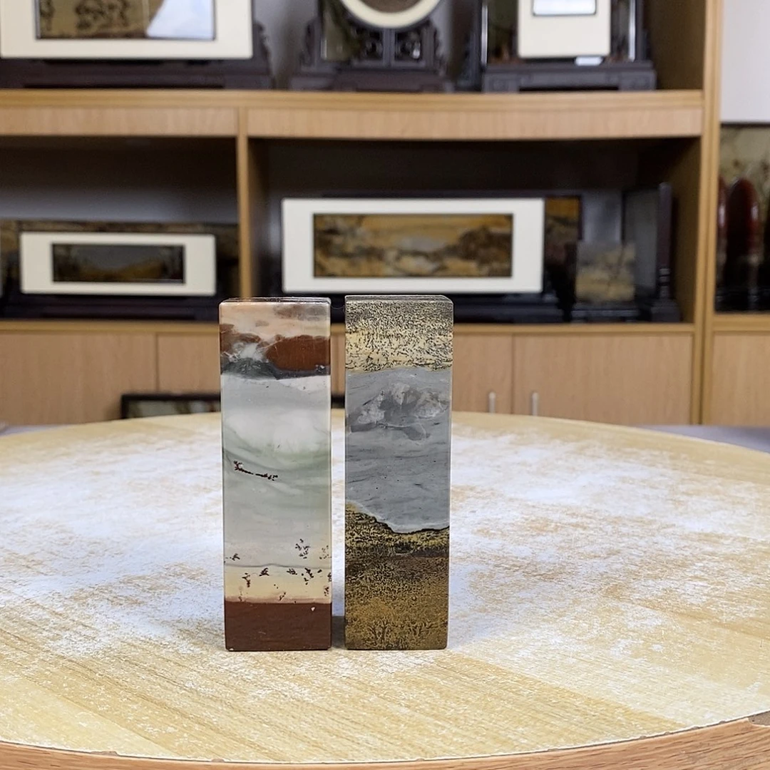 昌化石印石广西国画石摆件