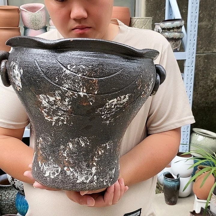 紫砂花盆口30高27福利