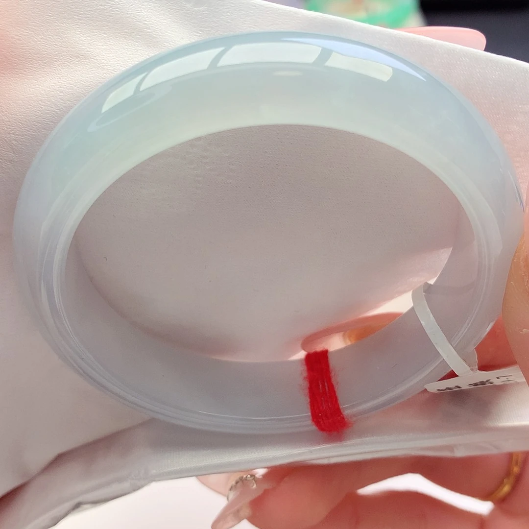 未镶嵌手镯翡翠天然A货翡翠54-56纯纯净蓝天白云16号