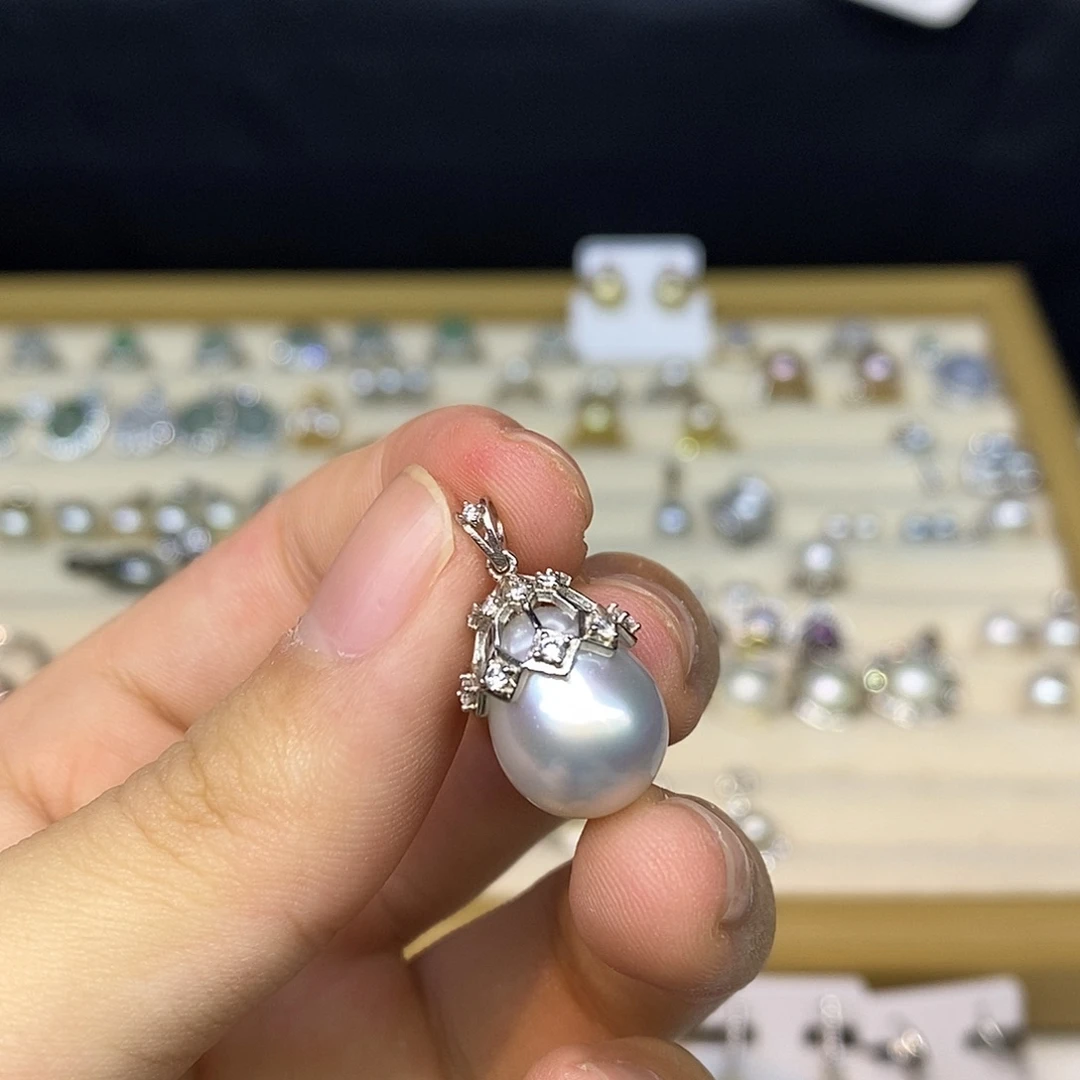 海水珍珠颈饰银S925镶嵌