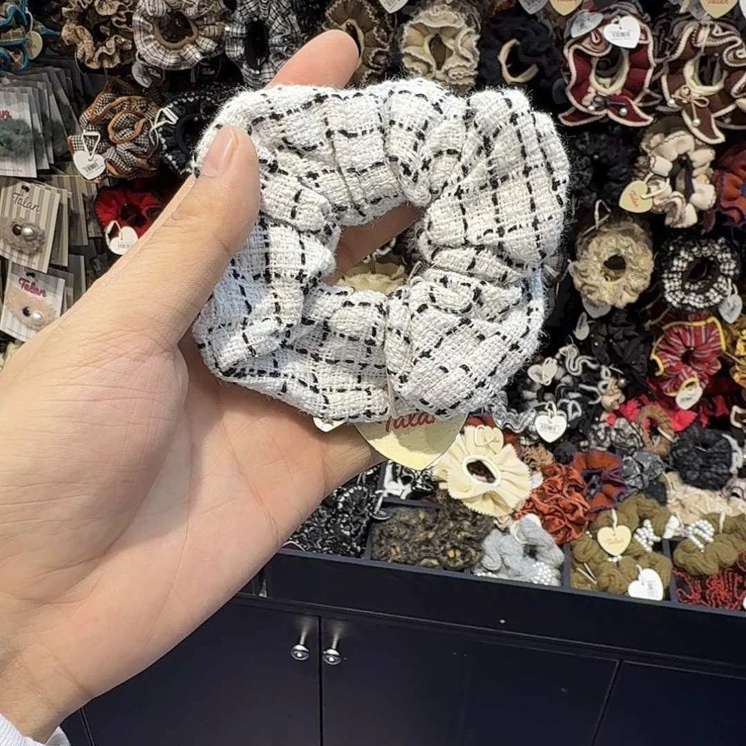 皮质非金属小香风发圈1
