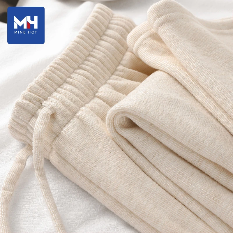 唐狮集团MH加绒裤子女2025新款秋冬季阔腿休闲裤加绒加厚糯米裤X