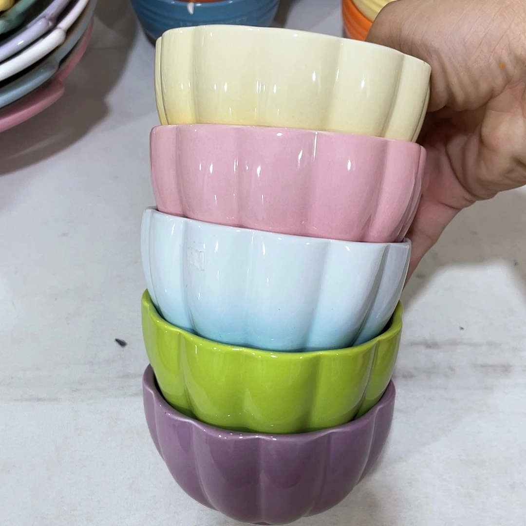 瓷微瑕陶瓷餐具家用 四个 精品