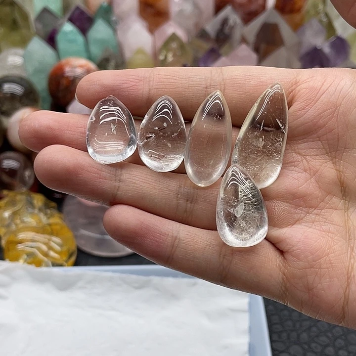 水晶未镶嵌珠宝半成品52白水滴