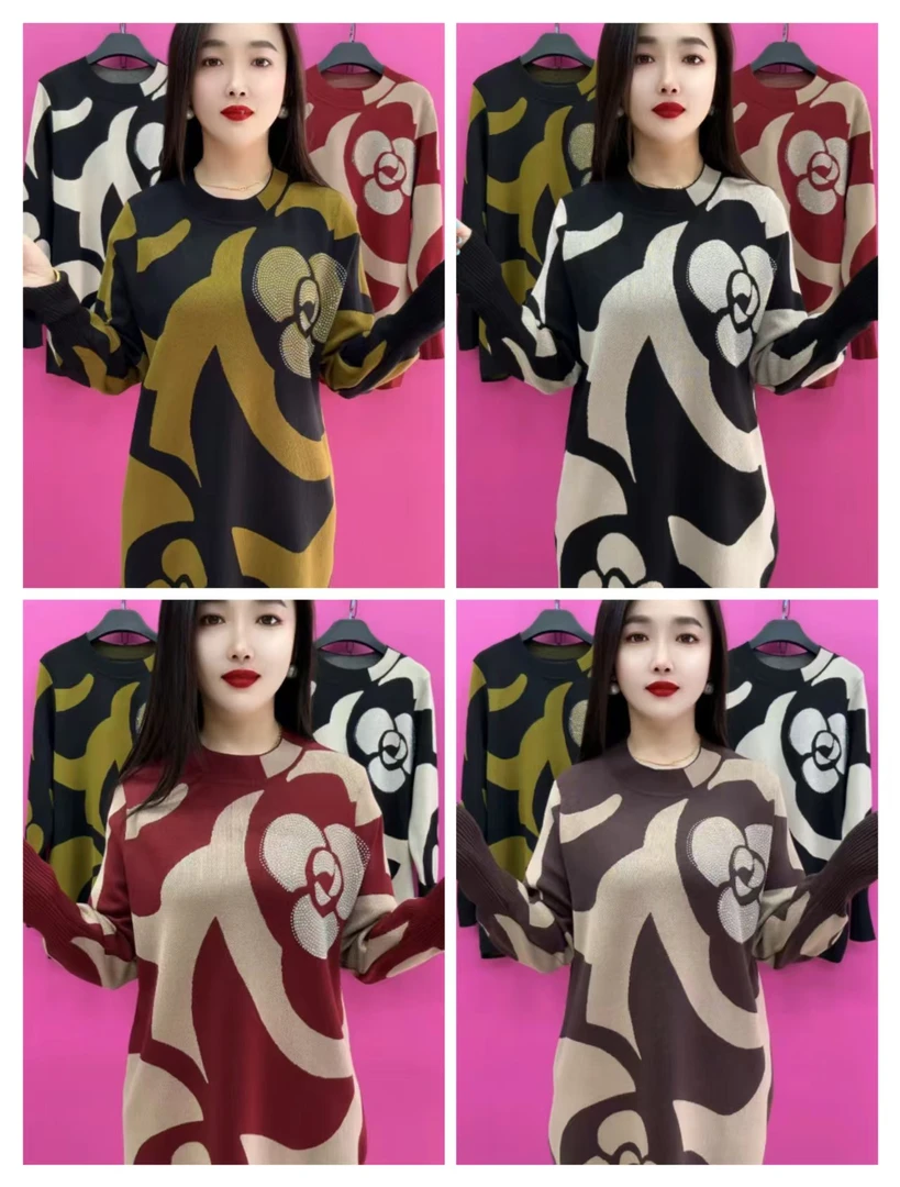 K125-035款带钻花针织衫