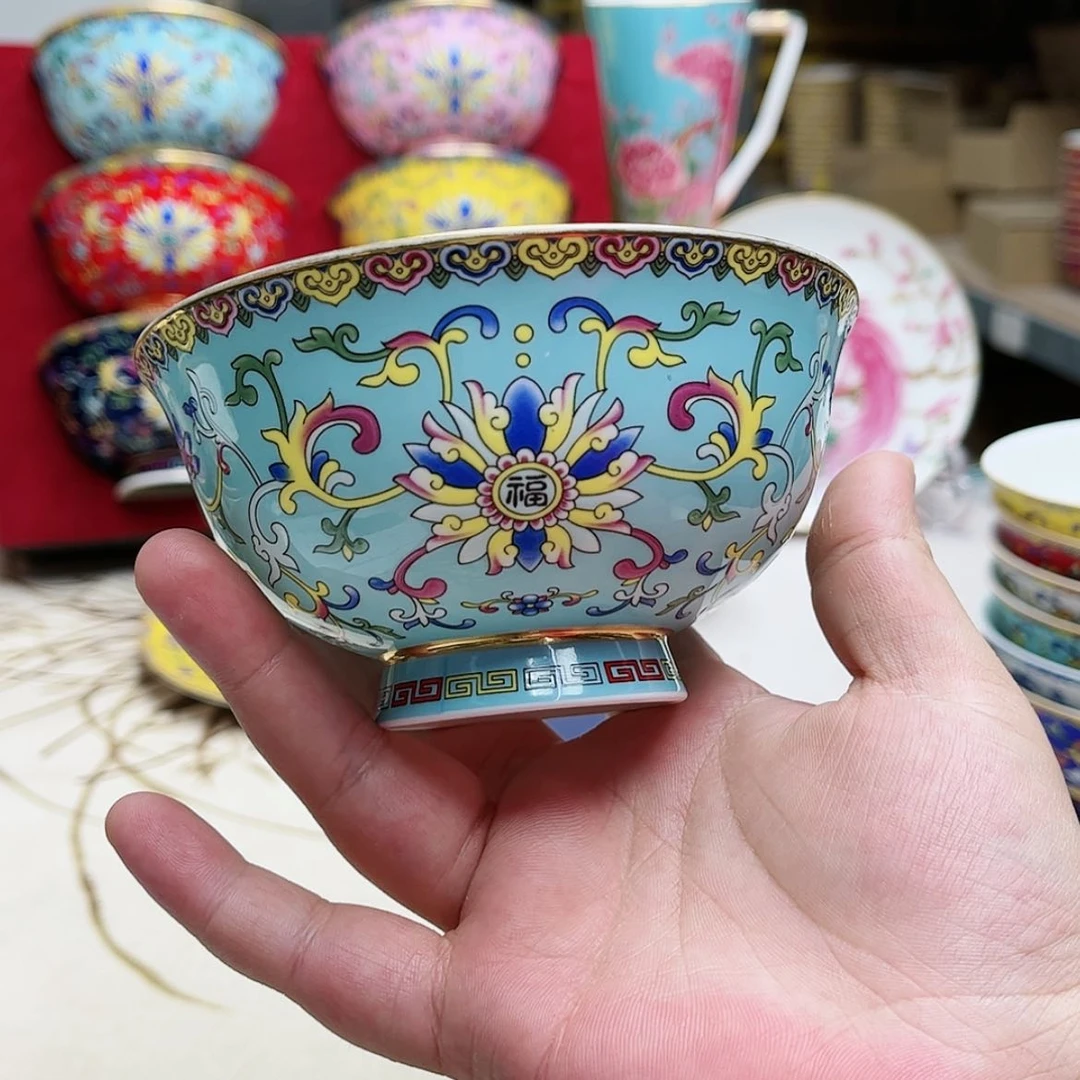 【闪购商品】珐琅4.5英寸6湖水蓝。。。。