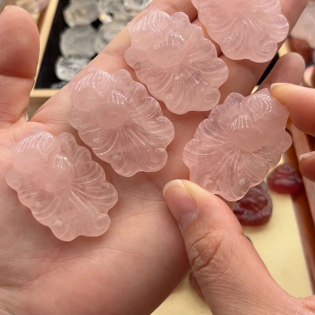 水晶颈饰未镶嵌粉水裸牌不作款6