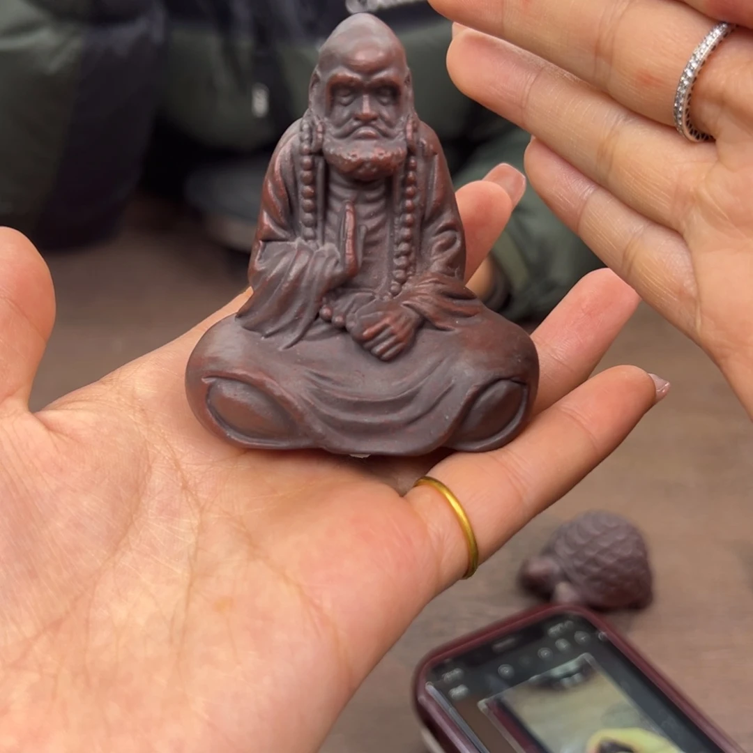 紫砂茶宠噔****宝达摩茶宠摆件