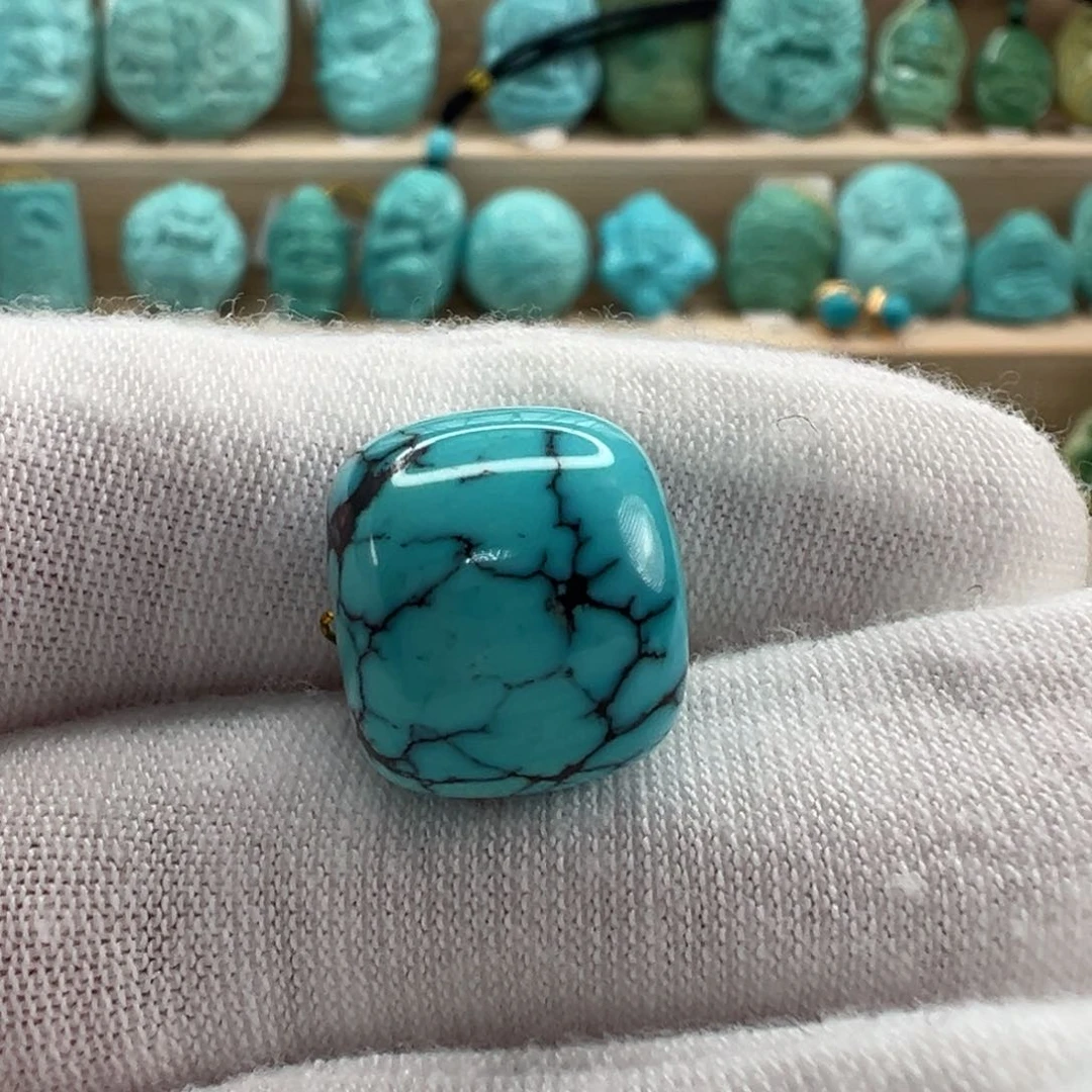 未镶嵌绿松石老型珠14x12.1mm