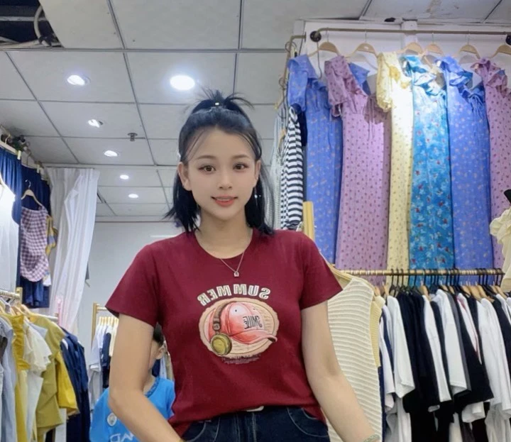 [菲菲家]新款简约亮色图案百搭T恤108