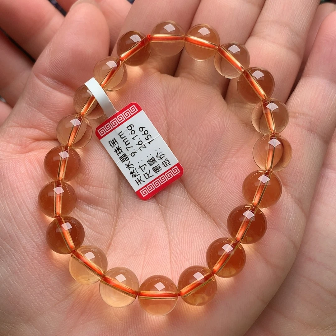 水晶手串未镶嵌黄水晶9.7