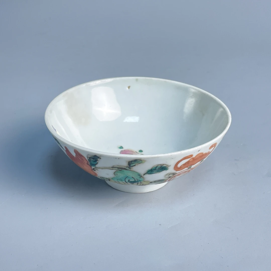 M25GO008E68 - 清光绪 粉彩福寿三多碗4