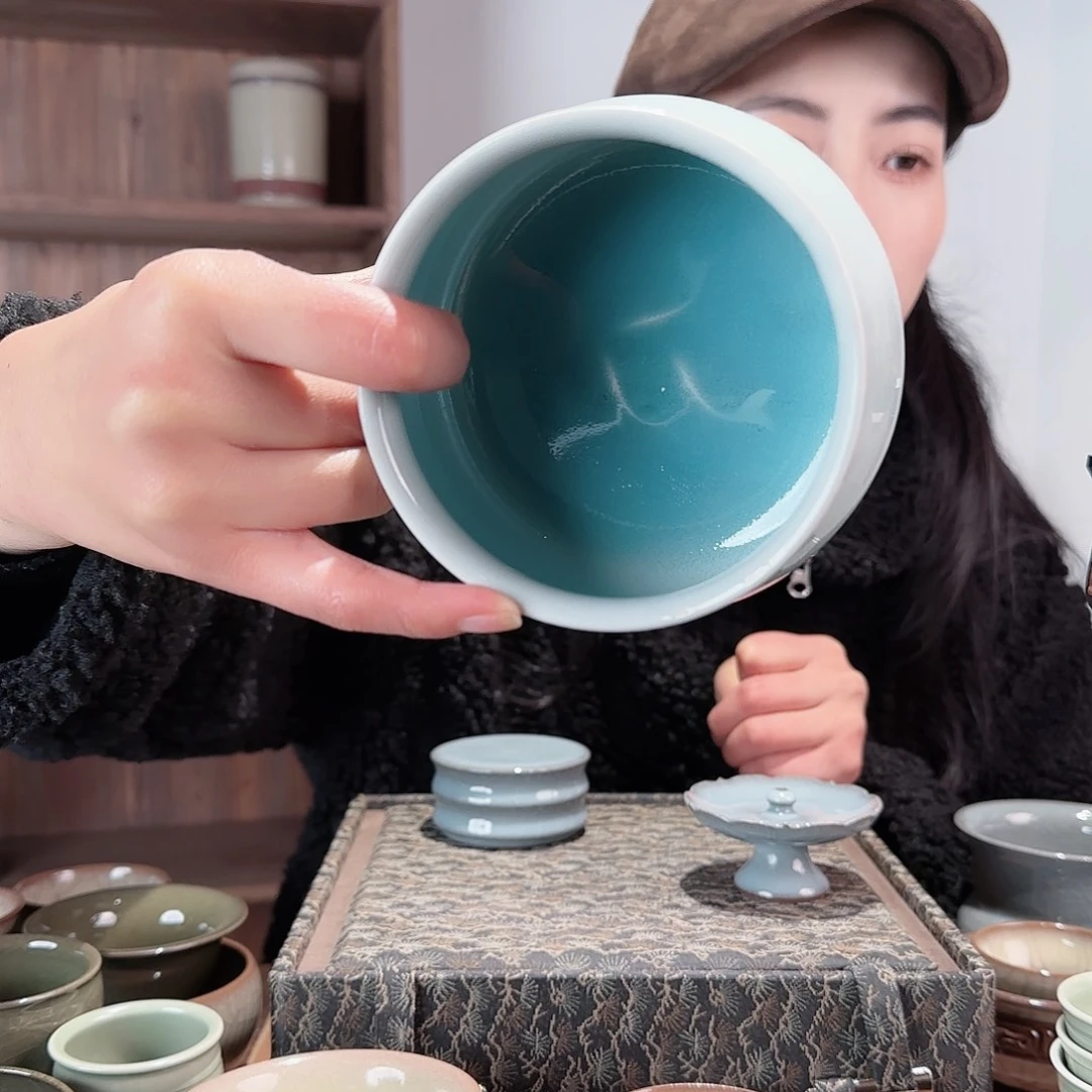 摆件瓷水洗鱼潭1111111