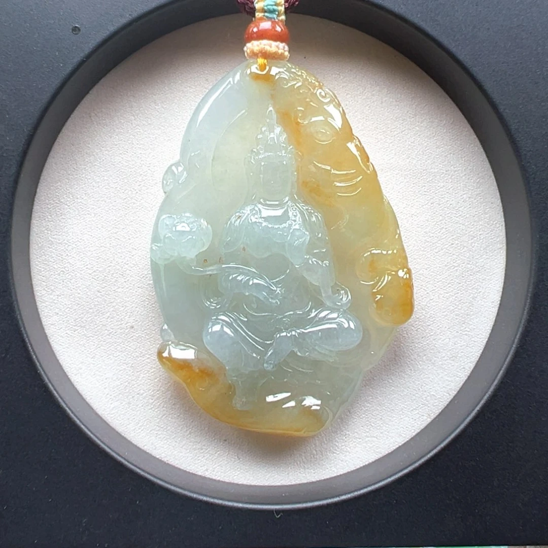 翡翠未镶嵌颈饰普贤