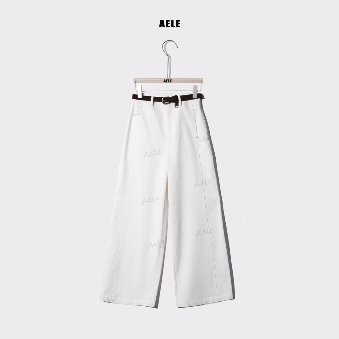 AELE慵懒宽松垂感显瘦阔腿直筒裤【Kw】 K853 2671 AD
