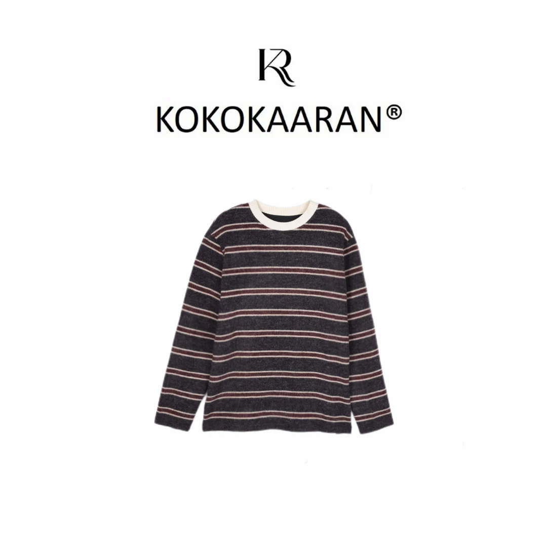 kokokaaran/可可咔伦【年轮】磨毛条纹舒适保暖长袖毛衣SH250774