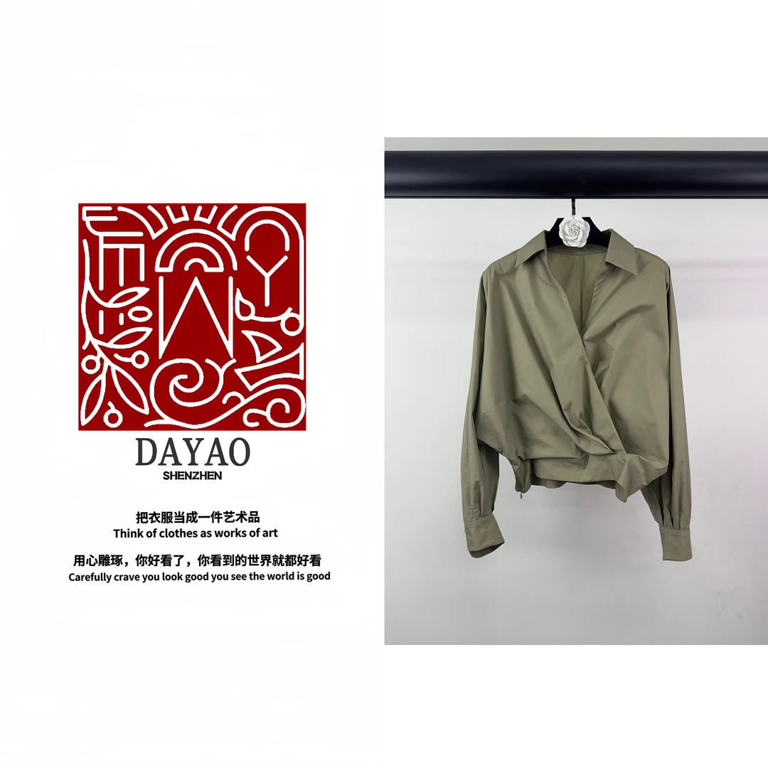 「DAYAO」新款时尚设计感休闲百搭名媛衬衫轻奢高端女装WY246104
