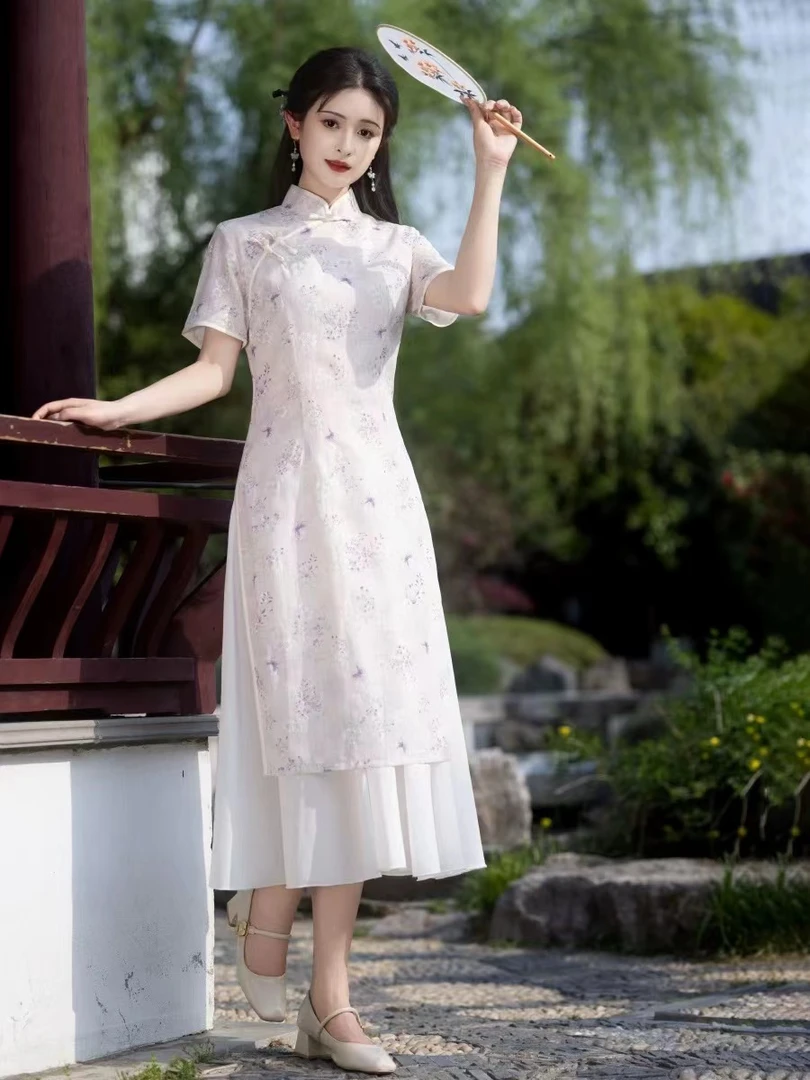 3211-蓝花 果果【窈窕淑女】改良 奥戴 旗袍