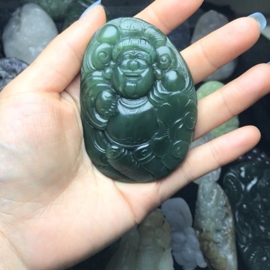 和田玉（碧玉）未镶嵌把件