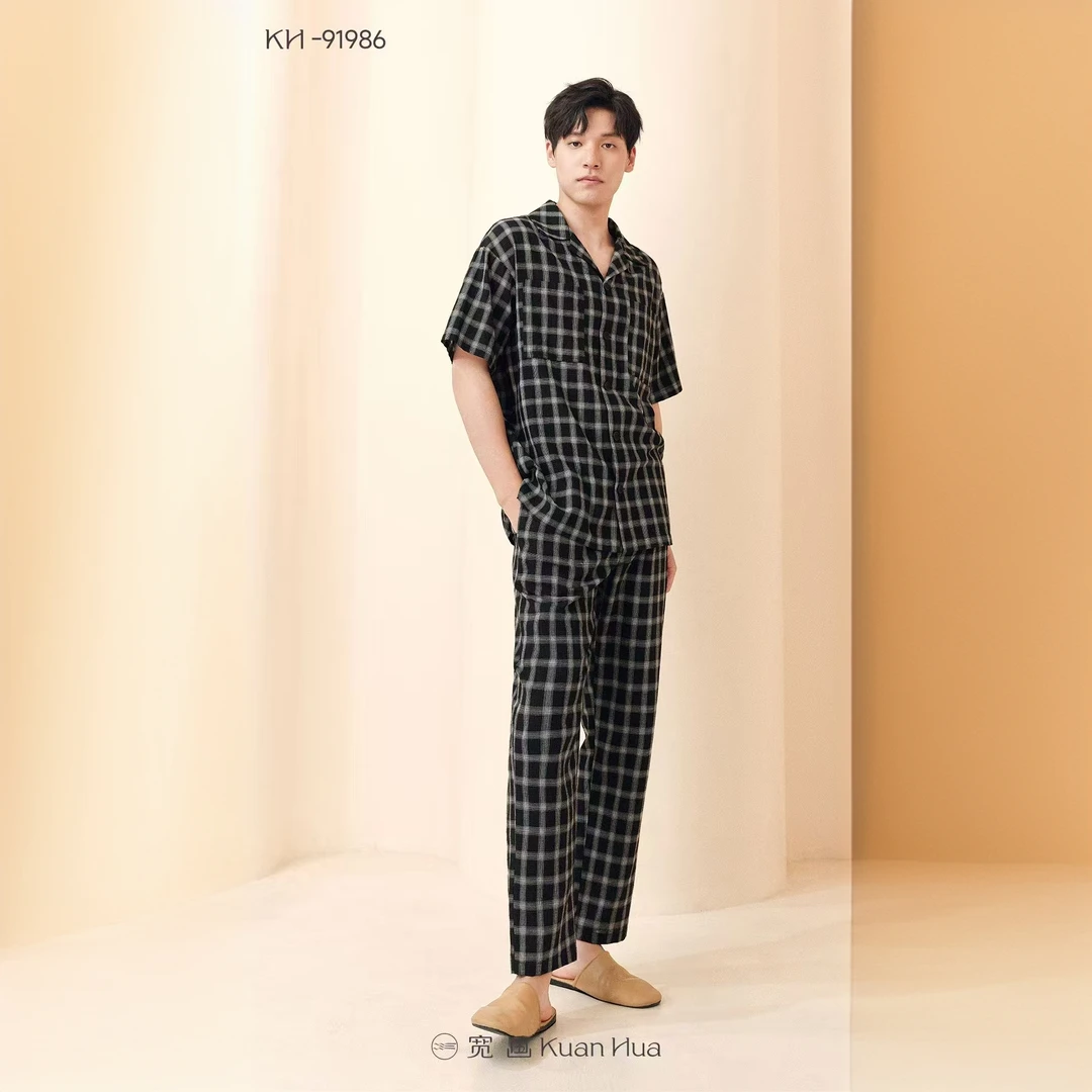 宽画自然闲叙系列男士家居服91986夏季