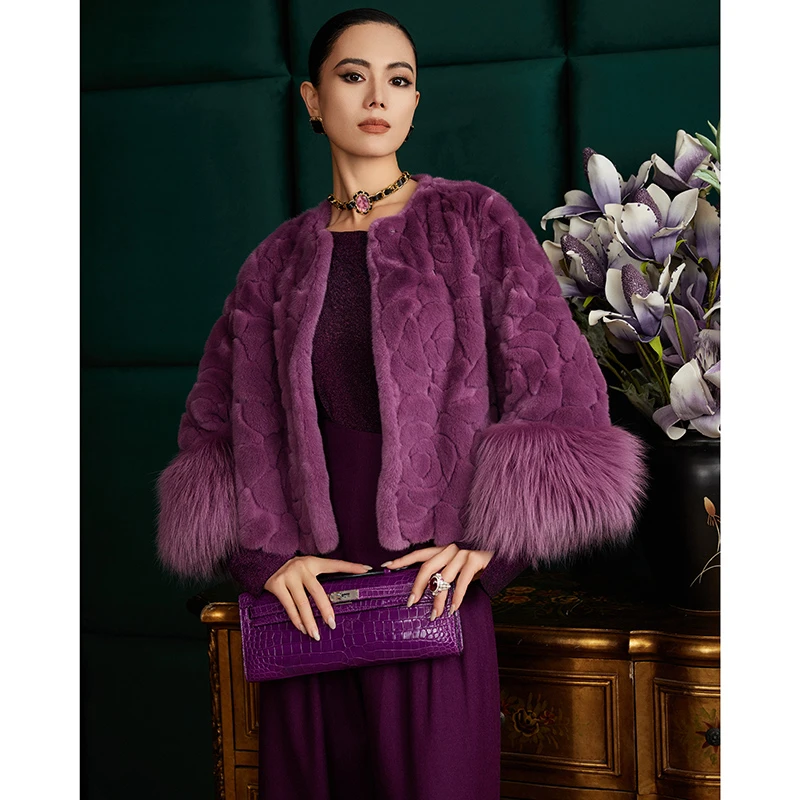 【寻觅浪漫】2025冬季新品秀场女装外套S23301浅紫色