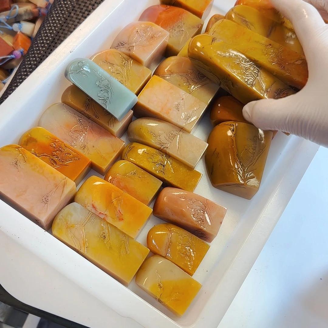 微***甜寿山石印石苹果等新材料