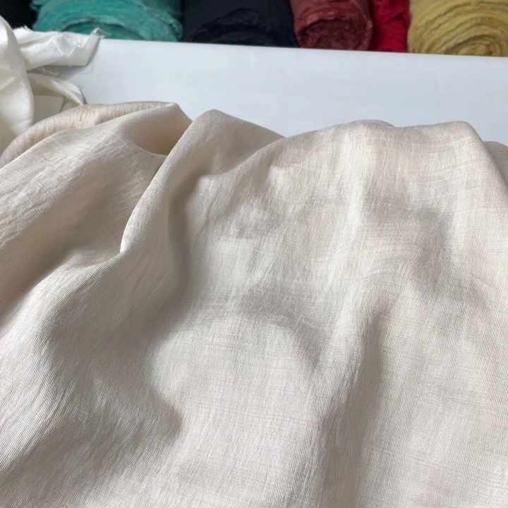 天丝（莱赛尔纤维）杏色天丝苎麻3