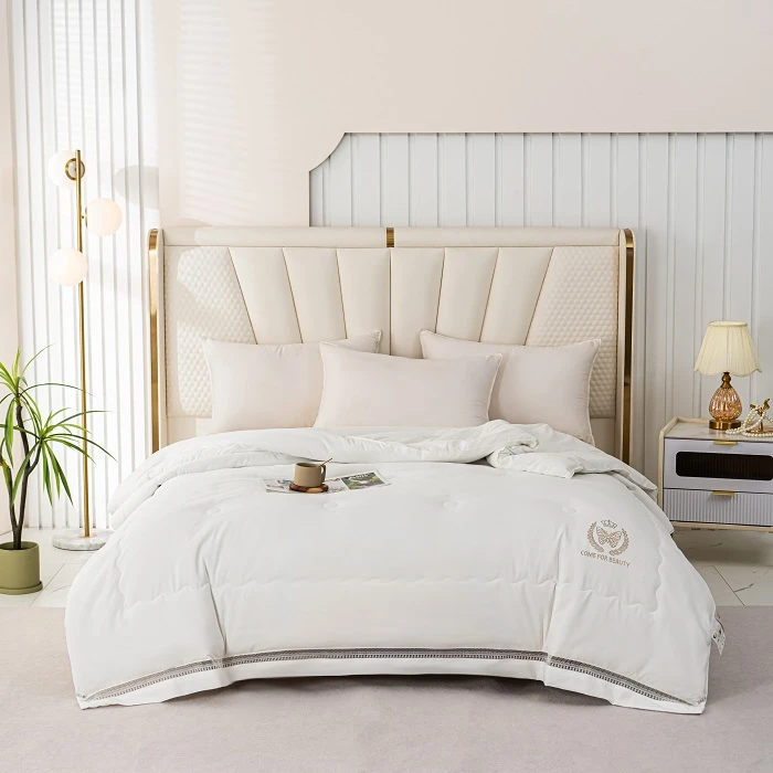 【高货清仓】新款高端镂空黄金蚕蛹蛋白被（送包装）-白