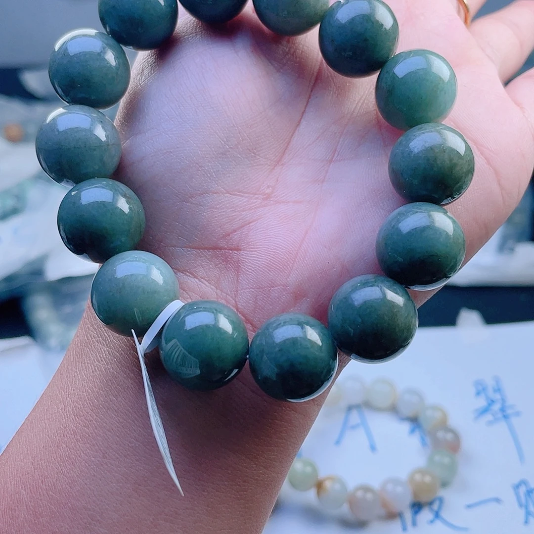 未镶嵌定制翡翠珠串