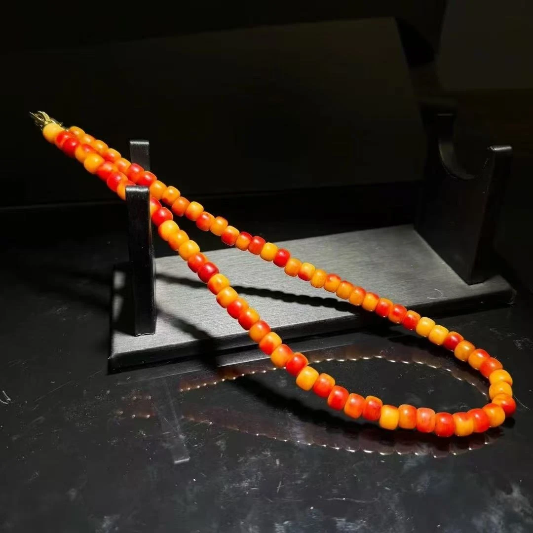 XX31 帅胖7号 全血色桶珠项链