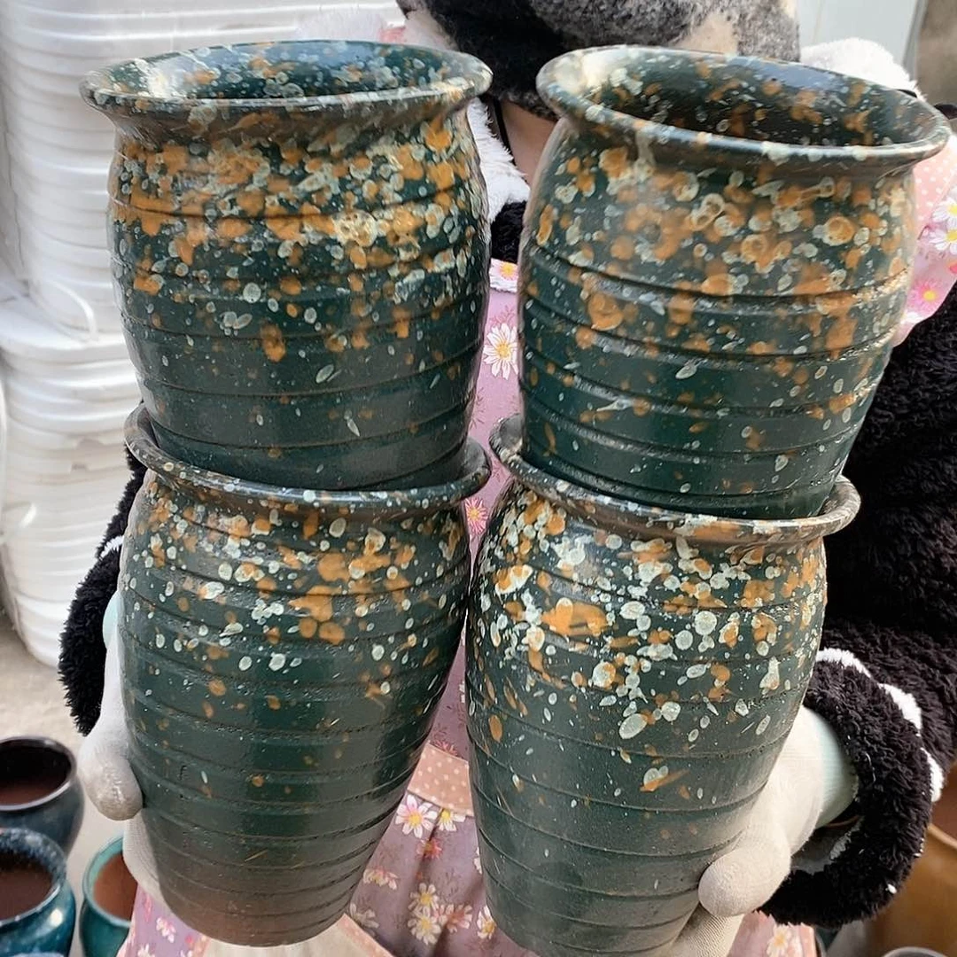 紫砂花盆瑕疵口13高18瑕疵