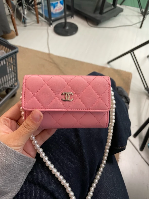 95新 Chanel/香奈儿 阿白奢品｜香奈儿 super mini粉色小卡包