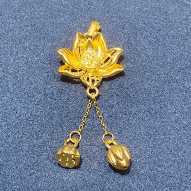 IBELOVE 足金999莲花两世欢吊坠/1.10/AFE-3-精3