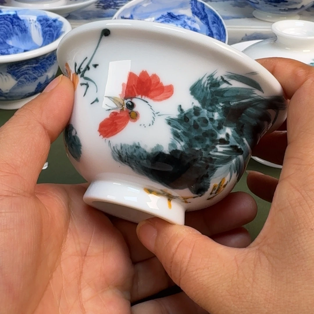 陶景德镇纯手绘茶具圆圆289