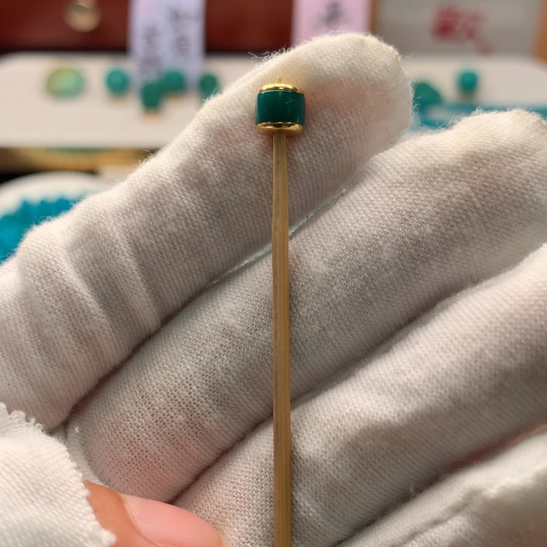 绿松石18K金镶嵌配饰j