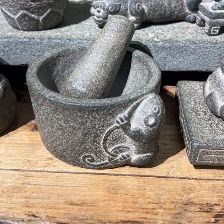 石材王*子石臼福建青石