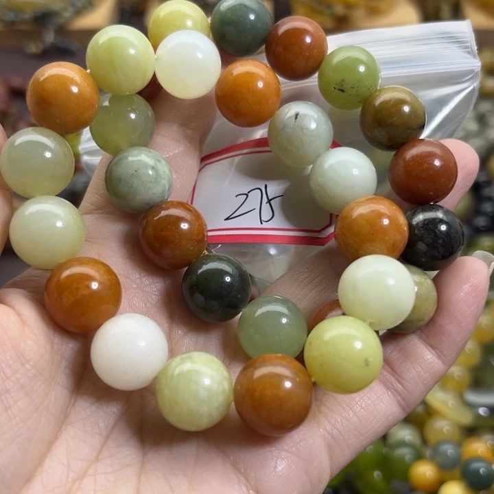 未镶嵌蛇纹石玉手链