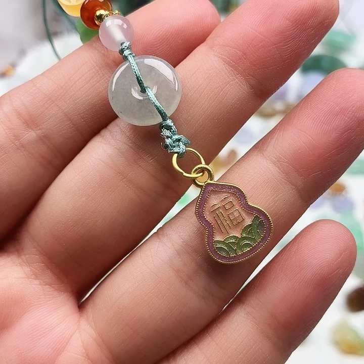 翡翠未镶嵌颈饰葫芦福牌