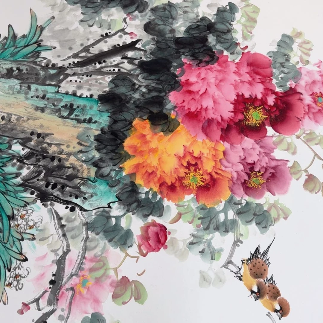 国画国画作品山水花鸟纯手绘