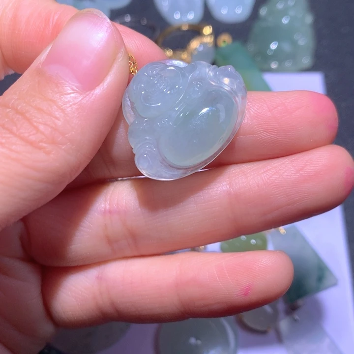 翡翠颈饰18K金镶嵌宋**?翡翠